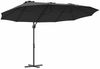 vidaXL Sonnenschirm Schwarz 372 x 198 x 243 cm Polyester und Aluminium 42003379 Bild 2
