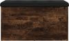 Sitzbank mit Stauraum, Holzwerkstoff, Räuchereichen Optik, 82 x 42 x 45 cm Bild 5