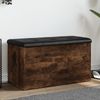 Sitzbank mit Stauraum, Holzwerkstoff, Räuchereichen Optik, 82 x 42 x 45 cm Bild 2