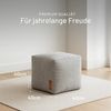 Green Bean Pouf Cube Linen (Indoor Sitzhocker Sitzkissen Fußhocker Relax-Sessel, Made in Germany), die ideale Ergänzung zum Sitzsack Bild 4