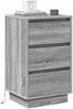 vidaXL Nachttisch mit Schubladen Grau 39 x 34,5 x 65 cm Holzwerkstoff 869631 Bild 3