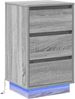 vidaXL Nachttisch mit Schubladen Grau 39 x 34,5 x 65 cm Holzwerkstoff 869631 Bild 5