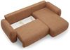 Ecksofa Schlafsofa Sofa GASTON in Stoff Puente Rostbraun Ottomane Rechts Bild 4