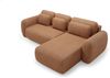 Ecksofa Schlafsofa Sofa GASTON in Stoff Puente Rostbraun Ottomane Rechts Bild 2