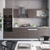 Küchenzeile R-Line Edelgrau/Weiß 300 cm mit Hochschrank, ohne Arbeitsplatte Vicco Bild 4