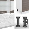 Küchenzeile R-Line Edelgrau/Weiß 300 cm mit Hochschrank, ohne Arbeitsplatte Vicco Bild 5