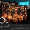 KESSER® LED Lichterkette inkl. Fernbedienung mit 8 Modi & Timer, Lichtervorhang mit mini LED´s Warmweiß, 400 LED's Bild 3