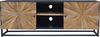 Lowboard >Madira< in Schwarz, Mangoholz/Metall - 140x50x40cm (BxHxT) Bild 3