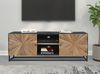 Lowboard >Madira< in Schwarz, Mangoholz/Metall - 140x50x40cm (BxHxT) Bild 2