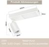 ZMH Deckenlampe LED Deckenleuchte Weiß - Deckenstrahler GU10 Flurlampe 3000k 10W Deckenspot Modern Wandleuchte Innen für Küche Schlafzimmer Bild 2