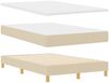 vidaXL Boxspringbett mit Kissen mit Kopfteil Creme 120 x 200 cm Stoff 3338837 Bild 5