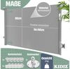 KIDIZ® Treppenschutzgitter Türschutzgitter ausziehbar bis 140/180cm | kindersicheres Treppengitter für Babys & Haustiere | Schutzgitter Treppen & Türen Absperrgitter inkl. Bodenanker & Montagezubehör Hellgrau, 0-140cm Bild 2