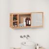 vidaXL Spiegelschrank 80x17x34 cm Massivholz Nussbaum 350368 Bild 3