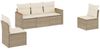 vidaXL 5-tlg. Garten-Sofagarnitur mit Kissen Beige Poly Rattan 3258250 Bild 2