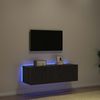 vidaXL TV-Wandschrank 2 pcs Schwarz Eichen-Optik 100 x 35 x 31 cm 863112 Bild 5
