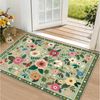 Agger Fußmatte Fußmatte mit Blumenmuster, Teppich im Boho-Stil, Landhausstil-Türmatte für Wohnzimmer, Kinderzimmer, Schlafzimmer Bild 3