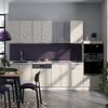 Küchenzeile Fame-Line GrauBeige/Weiß 300 cm mit Hochschrank, ohne Arbeitsplatte Vicco Bild 4