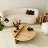Dmora Wohnzimmertisch Azim, Niedriger Wohnzimmertisch, Kaffeeregal, Couchtisch für Sofa, 90x90h35 cm, Eiche Bild 5