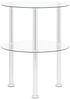 vidaXL Beistelltisch mit 2 Ablagen Transparent 38 cm Hartglas 322787 Bild 4