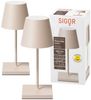 SIGOR LED Tischleuchte 2x Nuindie mini USB-C 250mm dünenbeige, Dimmbar, LED fest integriert, Warmweiß Bild 2