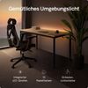 Desktronic Elektrisch höhenverstellbarer Schreibtisch HomeMax 160x80cm Schwarz/Bambus mit Memory-Funktion, Anti-Kollisions Technologie, USB-A und USB-C-Ladeanschlüssen Bild 5