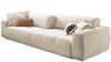 KAWOLA Big Sofa PALACE 3-Sitzer mit Sitztiefenverstellung Cord cremeweiß 74 x 120 x 298 cm Bild 3