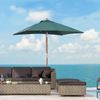 Sonnenschirm 200 x 150 x 235 cm, faltbarer Gartenschirm, 3-fach verstellbar, rechteckiger Strandschirm, wasserabweisend und UV-beständig, Grün Bild 3