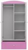 Raumhirsch Furniture Kinderkleiderschrank mit liebevollen Motiven - Kleiderschrank für Kinder (Kinderzimmerschrank für Mädchen, Mit Ablagefächern & Kleiderstange) hochwertige Verarbeitung, sanfte Farben, verschiedene Designs Bild 3