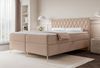 Selsey 'Caresso' Boxspringbett mit Bonellmatratze, Topper, Velours, beige, 140x200 cm Bild 2