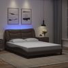 Einzelbettgestell Design für Erwachsene mit LED ohne Matratze Braun 120x200 cm d3497e Bild 2