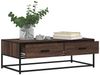 vidaXL Couchtisch Braun Eichen-Optik 100x50x35 cm Holzwerkstoff Metall 848783 Bild 4