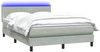 vidaXL Boxspringbett mit Matratze & LED Hellgrau 160x220 cm Samt 3317127 Bild 3