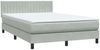 vidaXL Boxspringbett mit Matratze & LED Hellgrau 160x220 cm Samt 3317127 Bild 5