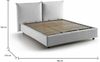 Dmora Alizarin Doppelbett, Bettkasten mit Stoffbezug, 100 % Made in Italy, Öffnung vorne, geeignet für Matratze 160 x 190 cm, Weiß Bild 3