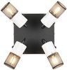 Deckenstrahler TOSH 4-flammig, Schwarz mit Holz Weiß, Quadrat 22cm Bild 5