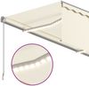 vidaXL Markise Manuell Einziehbar mit Rollo & LED 4x3 m Creme 3069422 Bild 5