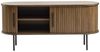 Liadomo Lowboard Uriel, TV-Möbel, TV-Board, TV-Unterschrank, 120 oder 180 cm Breite, Schiebetüren, Lamellen, schwarz, weiß, Natur, braun Bild 2