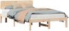 vidaXL Bettrahmen mit Kopfteil Natur 135 x 190 cm Massives Kiefernholz 872113 Bild 2