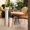Tischlampe Wohnzimmer Tischleuchte Schlafzimmer Stoff Retro Natur Beige 3193927 Bild 2