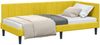 vidaXL Eckbettgestell mit Kopfteil Gelb 90 cm x 190 cm Samt 42016344 Bild 2