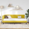 vidaXL Eckbettgestell mit Kopfteil Gelb 90 cm x 190 cm Samt 42016344 Bild 3