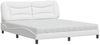 vidaXL Bett mit Matratze "Hvar" Weiß 180x200 cm Kunstleder 3208739 Bild 2