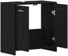 vidaXL Waschbeckenunterschrank Schwarz Eichen-Optik 60x33x60 cm 862013 Bild 5