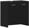 vidaXL Waschbeckenunterschrank Schwarz Eichen-Optik 60x33x60 cm 862013 Bild 2