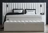 abc bedding Boxspringbett Boxspringbett SHERATON in stilvollem hellbeigem Creme-Stoffdesign, Voll-orthopädisches Schlafsystem inklusive Bettkasten Bild 4