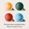 Cosumy Cappuccinotasse Kaffeetassen 4er Set aus Keramik - 350ml, 4-tlg, Keramik, Warm Bild 3