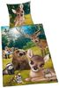 Herding Bettwäsche Animal Club Waldtiere 135 x 200cm Baumwolle Wendemotiv Bild 3