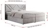 Boxspringbett, Polsterbett mit Multipocket-Matratzen und Topper, dekorativem Kopfteil, zwei Bettkästen - NEOMI - 120 x 200 cm - Hellgrau Velours - H3 Bild 5