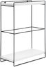 Wandregal HWC-K77, Hängeregal Regal Küchenregal, Massiv-Holz Metall Industrial 2 Regalböden 50x35x17cm ~ weiß Bild 5