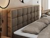 Boxspringbett mit Kopfteil und Topper, Polsterbett - ALBERO 1 - 200 x 200 cm - Braun Velvet - H3 Bild 4